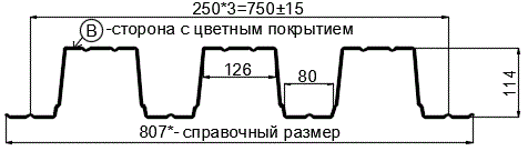 Фото: Профнастил Н114 х 750 - B (ПЭ-01-9003-1) в Волоколамске