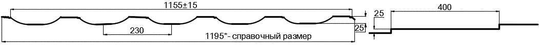 Металлочерепица МП Трамонтана-SL (PURMAN-20-9010-0.5) в Волоколамске