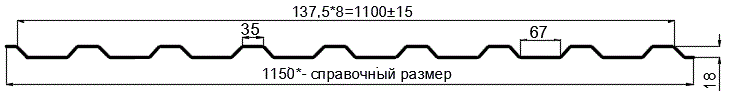 Фото: Профнастил оцинкованный МП20 х 1100 (ОЦ-01-БЦ-0.75) в Волоколамске