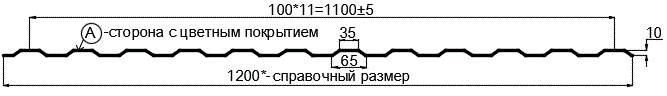 Фото: Профнастил МП10 х 1100 - A (ECOSTEEL_T-12-Золотой Орех-0.45) в Волоколамске