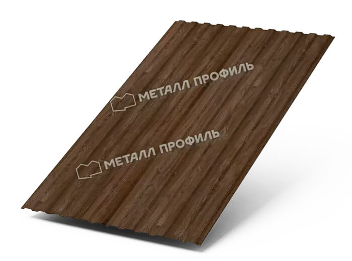 Фото: Профнастил МП10 х 1100 - B (ECOSTEEL_MA_Д-01-МореныйДуб-0.5) в Волоколамске