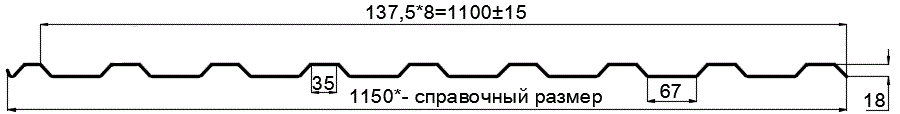 Фото: Профнастил оцинкованный МП20 х 1100 - R (ОЦ-01-БЦ-0.45) в Волоколамске