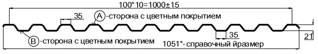 Фото: Профнастил С21 х 1000 - A (ECOSTEEL_MA_Д-12-Античный Дуб-0.45) в Волоколамске