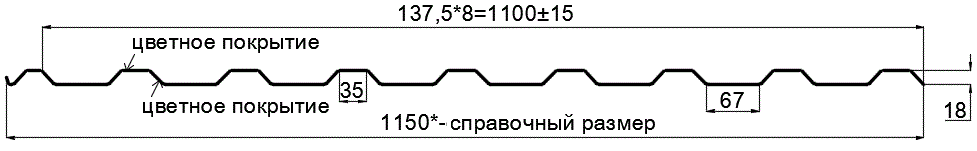 Фото: Профнастил МП20 х 1100 - R (ECOSTEEL_T_Д-01-ЗолотойДуб-0.5) в Волоколамске