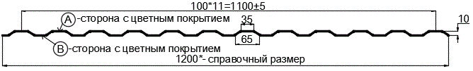 Фото: Профнастил МП10 х 1100 - A Двусторонний (ПЭ_Д-01-8017/8017-0.4±0.08мм) в Волоколамске